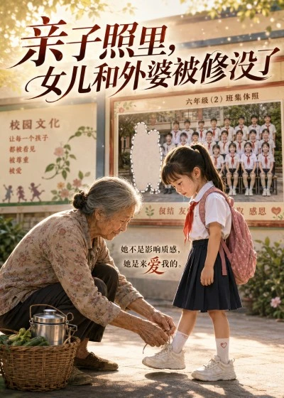 兒童節親子照,我女兒和外婆被P掉了